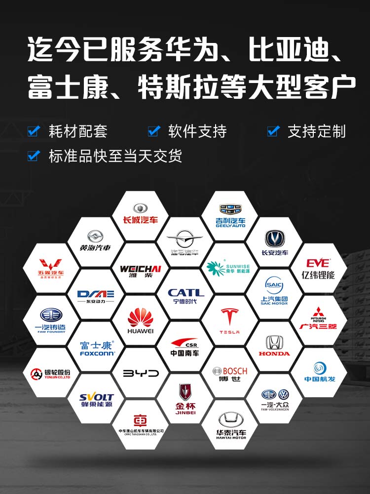 迄今已服务华为、比亚迪、富士康、特斯拉等大型客户